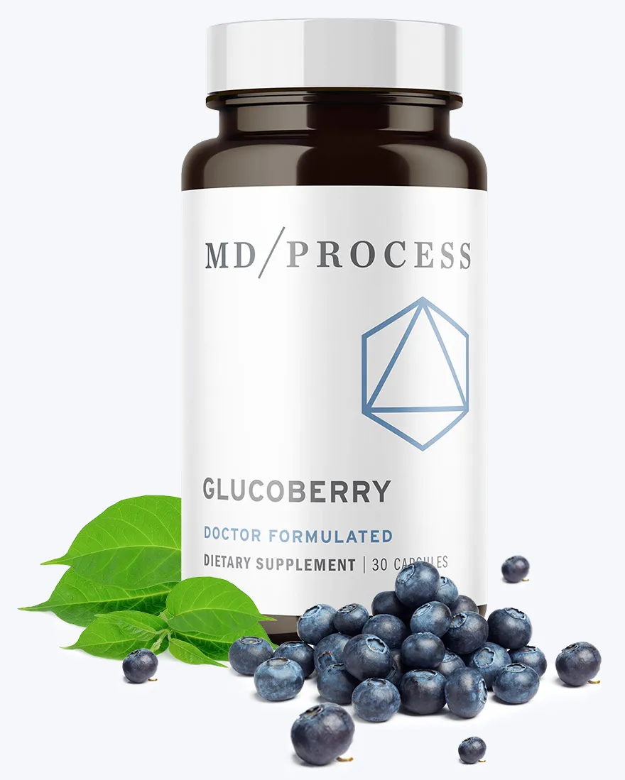 GlucoBerry supplement bottle